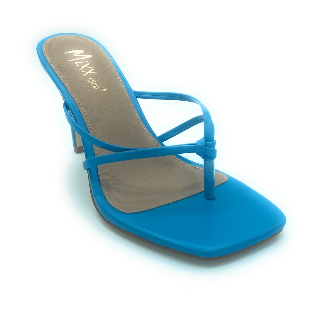 Mixx Shuz Womens Zendra Thong Sandals Blue Size 6